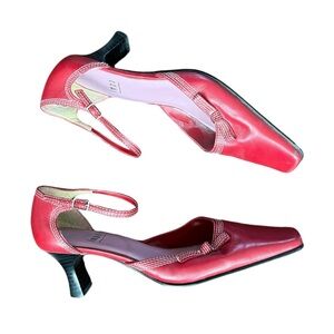 IMPO Nelson Red Leather Pumps Size 6.5